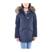 Luxe Arctische Wasbeer Parka Woolrich , Blue , Dames