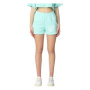 Groene katoenen shorts met logo Pharmacy Industry , Green , Dames