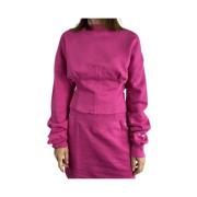 Roze Korte Sweatshirt Chiara Ferragni Collection , Pink , Dames