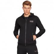 Noir H Zip-through Sweatshirt voor Mannen Emporio Armani EA7 , Black ,...