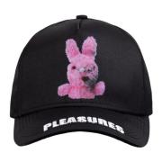 Bunny Snapback Pet met Logo Print Pleasures , Black , Heren
