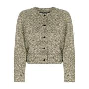 Geel Zwart Sequin Tweed Jas Alessandra Rich , Gray , Dames