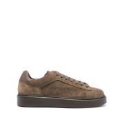 Premium Suede Sneakers Doucal's , Brown , Heren