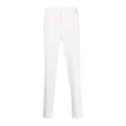 Slim Fit Corduroy Katoenen Broek Incotex , White , Heren