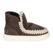 Glitter Logo Sneaker Laarzen Mou , Brown , Dames