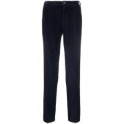 Slim Fit Corduroy Katoenen Broek Incotex , Blue , Heren