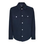 Klassieke Kraag Katoenen Shirt A.p.c. , Blue , Heren