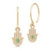 Hamsa Bescherming Oorbellen Julie Sandlau , Yellow , Dames