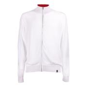 Zip Sweater - Wit - 100% Katoen - Regular Fit Fay , White , Heren