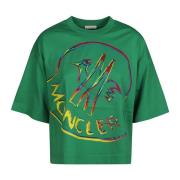 Groene T-Shirt Moncler , Green , Dames