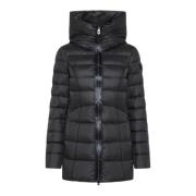 Korte Gewatteerde Dames Puffer Jas Peuterey , Black , Dames