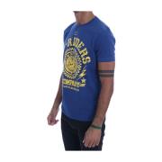 Cotton Riders Crewneck T-shirt Frankie Morello , Blue , Heren