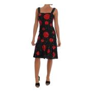 Black Red Polka Sequined Shift Dress Dolce & Gabbana Pre-owned , Black...