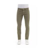 Groene katoenen jeans broek PT Torino , Green , Heren