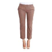 Stijlvolle Bruine Corduroy Cropped Broek Costume National , Brown , Da...