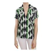 Kleurrijke Diepe Top Blouse Costume National , Multicolor , Dames