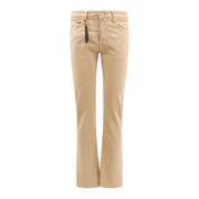 Beige Broek met Knoopsluiting Incotex , Beige , Heren