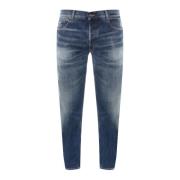 Blauwe Straight Leg Jeans Saint Laurent , Blue , Heren