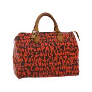 Pre-owned Canvas handbags Louis Vuitton Vintage , Red , Dames