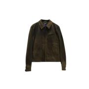 Pre-owned Leather outerwear Ralph Lauren Pre-owned , Brown , Dames