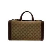 Pre-owned Canvas travel-bags Gucci Vintage , Brown , Dames