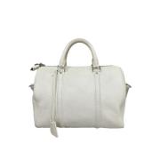 Pre-owned Leather handbags Louis Vuitton Vintage , White , Dames