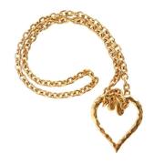 Pre-owned Metal necklaces Valentino Vintage , Yellow , Dames