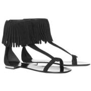 Pre-owned Suede sandals Giuseppe Zanotti Pre-owned , Black , Dames