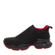 Pre-owned Fabric sneakers Christian Louboutin Pre-owned , Black , Dame...