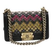 Multicolor Leren Chanel Boy Tassen Chanel Vintage , Multicolor , Dames