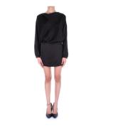 Jurken met zijrits Semicouture , Black , Dames