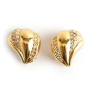 Pre-owned Yellow Gold earrings Dior Vintage , Yellow , Dames