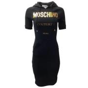 Zwarte Katoenen Moschino Jurk Moschino Pre-Owned , Black , Dames