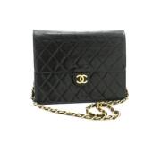 Pre-owned Leather chanel-bags Chanel Vintage , Black , Dames