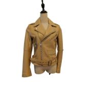 Pre-owned Leather outerwear Valentino Vintage , Beige , Dames