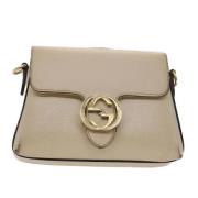 Pre-owned Leather gucci-bags Gucci Vintage , Beige , Dames