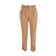 Beige Linnen Blend Rechte Pijp Broek Isabel Marant Pre-owned , Beige ,...