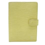 Pre-owned Leather wallets Louis Vuitton Vintage , Yellow , Dames