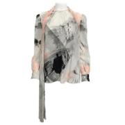 Pre-owned Silk tops Alexander McQueen Pre-owned , Gray , Dames