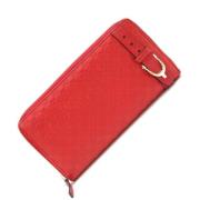 Tweedehands rode Gucci leren portemonnee Gucci Vintage , Red , Dames
