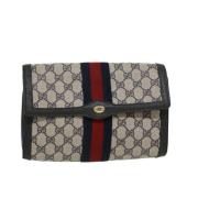Pre-owned Canvas gucci-bags Gucci Vintage , Gray , Unisex