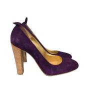 Pre-owned Suede heels Chanel Vintage , Purple , Dames