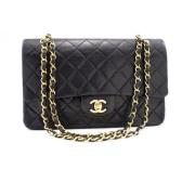 Pre-owned Leather chanel-bags Chanel Vintage , Black , Dames