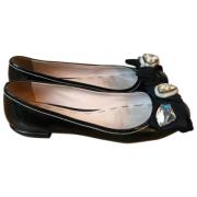 Pre-owned Platte schoenen Miu Miu Pre-owned , Black , Dames