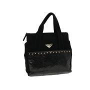 Pre-owned Suede handbags Prada Vintage , Black , Dames