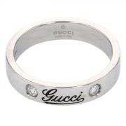 Tweedehands Zilver Witgouden Gucci Ring Gucci Vintage , Gray , Dames