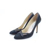 Pre-owned Suede heels Jimmy Choo Pre-owned , Black , Dames