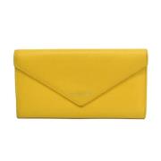 Gele Leren Balenciaga Portemonnee Balenciaga Vintage , Yellow , Dames