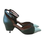 Pre-owned Leather heels Givenchy Pre-owned , Green , Dames