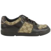 Vintage Stoffen Sneakers Gucci Vintage , Brown , Dames